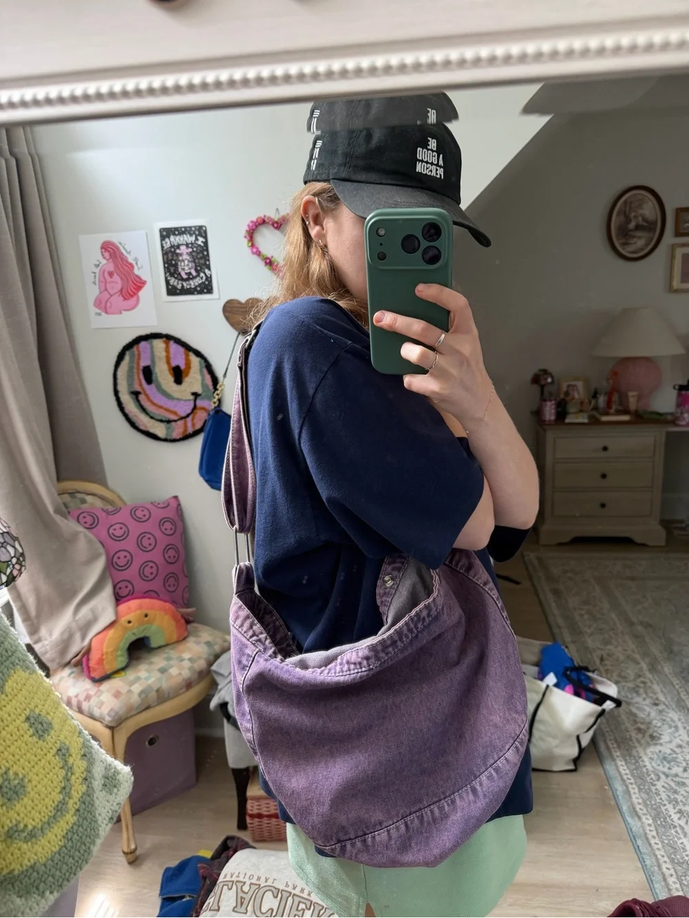 Casual Purple Crossbody Hobo Bag